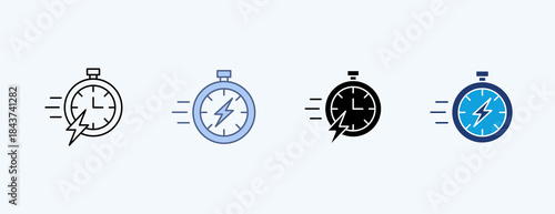 Velocity Multiple Icon Illustration Vector