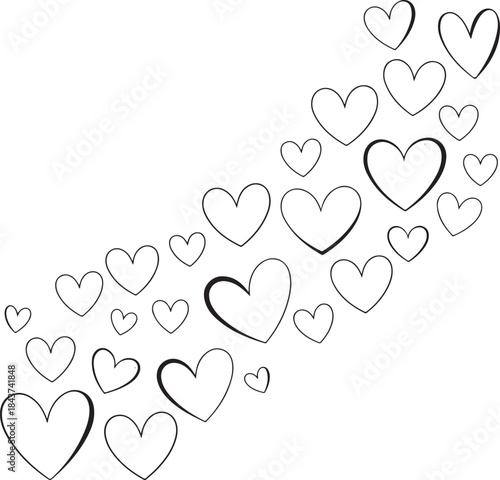 Valentine day with lovely hearts beautiful card design