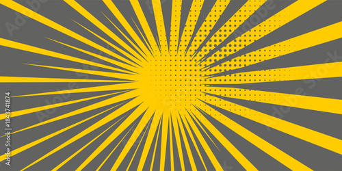 Abstract art yellow and gray comic book cartoon magazine cover vector, wallpaper, yellow,