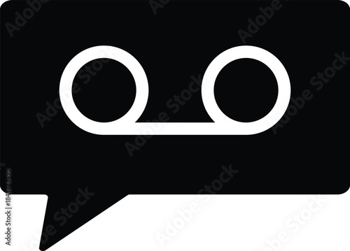 Voicemail icon set. representing phone messages. Media sign. Audio communication graphic design. Answering machine and missed call signs
