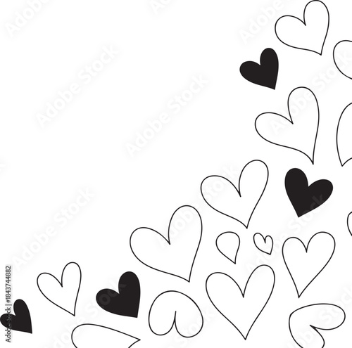 Valentine day with lovely hearts beautiful card design