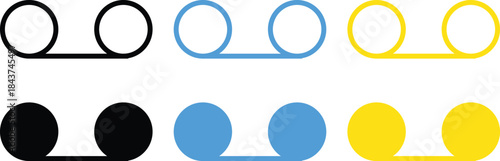 Voicemail icon set. representing phone messages. Media sign. Audio communication graphic design. Answering machine and missed call signs
