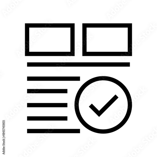 Layout arrange icon vector isolated on background. Trendy graphic symbol. Editable stroke in minimalistic outline style. Symbol for design. Webpage Glyph Icon Vector Illustration.