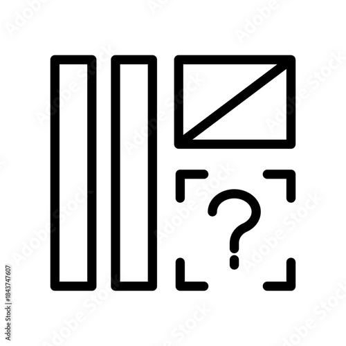 Layout arrange icon vector isolated on background. Trendy graphic symbol. Editable stroke in minimalistic outline style. Symbol for design. Webpage Glyph Icon Vector Illustration.