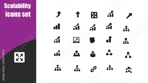 Scalability  icons set