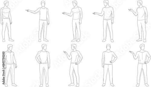 vector illustration of a man  and woman, group of people, silhouette of peoples