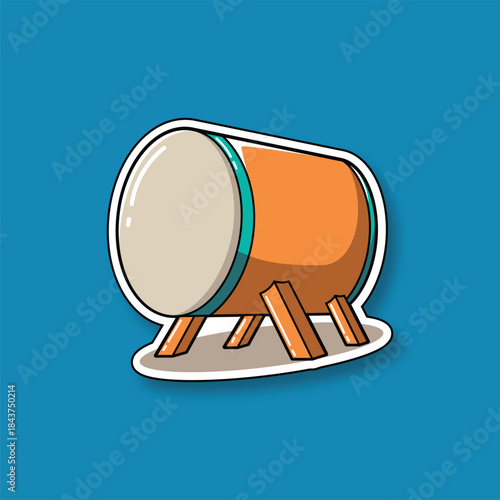 Islamic Bedug Drum Icon Illustration for Ramadan
