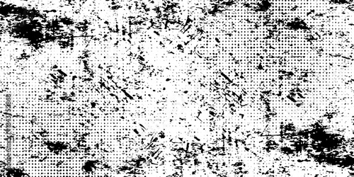 Grunge background black and white. Texture of chips, cracks, scratches, scuffs, dust, dirt. Dark monochrome paper good