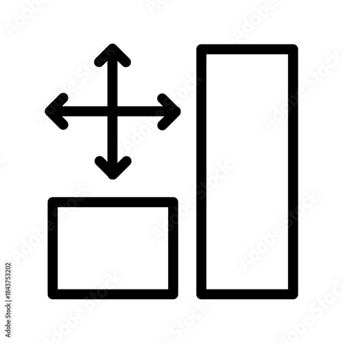 Create Dashboard Menu Add Dashboard New. Add Collection. Vector Line Icons Related to self Improvement, Personal Growth, Four divide arrow infographic with square part icon in thin line art Vector.