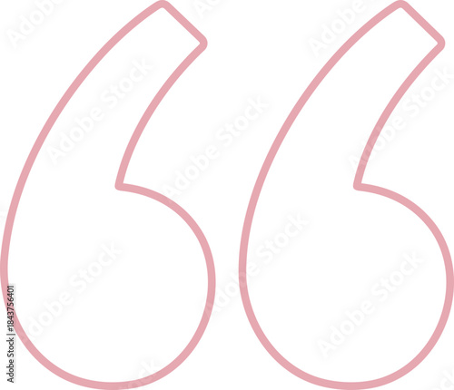 Outline Quotation Mark Illustration