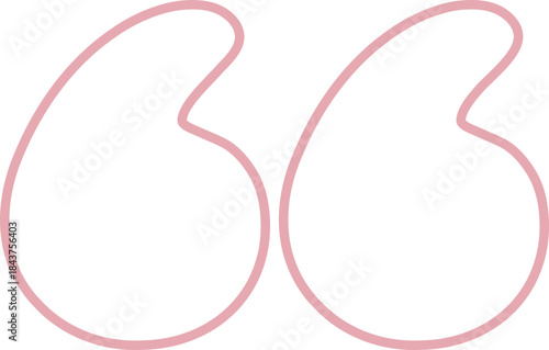 Outline Quotation Mark Illustration