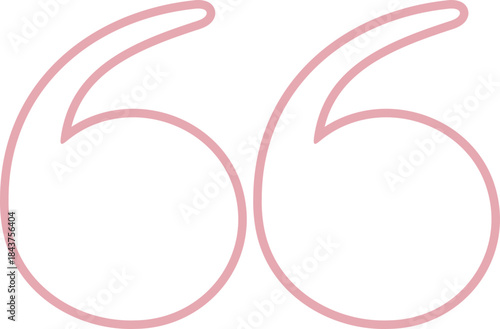 Outline Quotation Mark Illustration