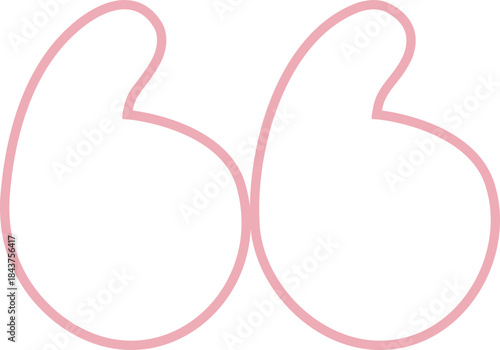 Outline Quotation Mark Illustration