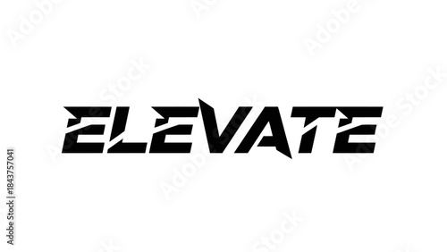 Bold Uppercase Typography Logo “ELEVATE” with Wide Kerning