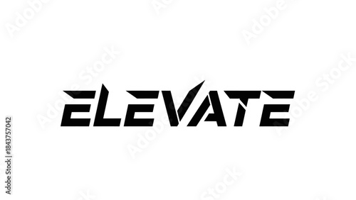 Bold Uppercase Typography Logo “ELEVATE” with Wide Kerning