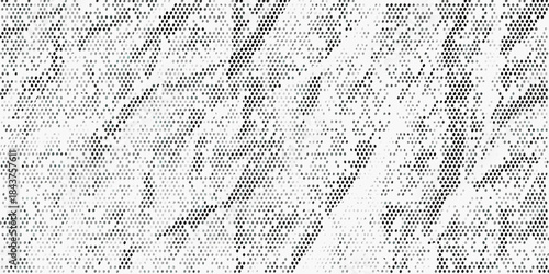 Abstract grayscale texture with diagonal lines and a grainy speckled appearance