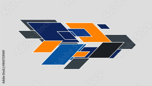 Abstract Geometric Shapes Dynamic Movement and Modern Design