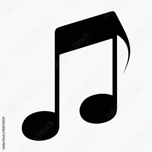 Musical symbol isolated Vector icon