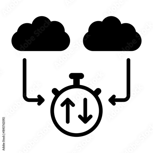 Latency Icon Mixed Style Vector Illustration