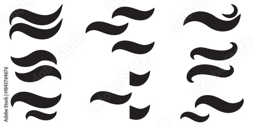 Typographic swash and swooshes tails. Retro swishes and swashes for athletic typography, logos, baseball font eps 10