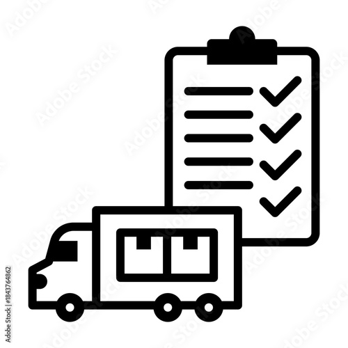 Dispatch Icon Mixed Style Vector Illustration