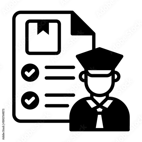 Customs Icon Mixed Style Vector Illustration