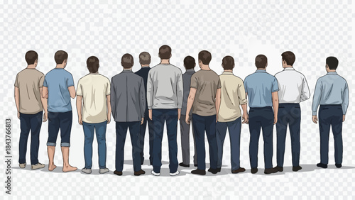  vector illustration of a man and woman, group of people, silhouette of peoples