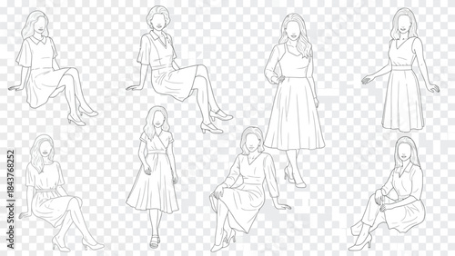  vector illustration of a man and woman, group of people, silhouette of peoples