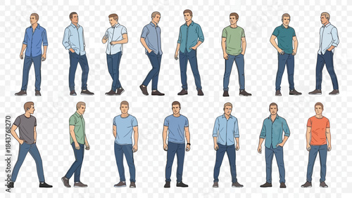  vector illustration of a man and woman, group of people, silhouette of peoples