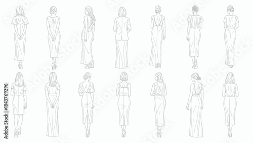  vector illustration of a man and woman, group of people, silhouette of peoples