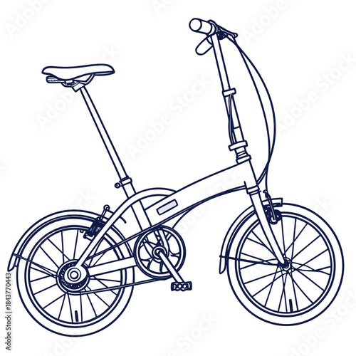 Minimal snowman outline winter character vector illustration