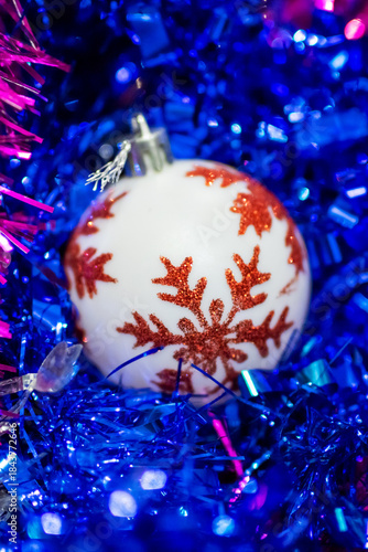 Cheerful seasonal decoration with colorful elements and textured textile accents for celebration