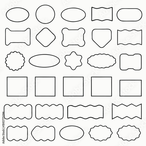 set of hand drawn frames