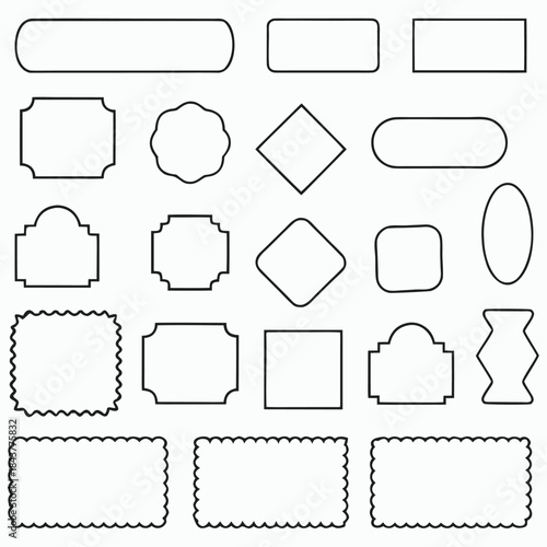 set of hand drawn frames