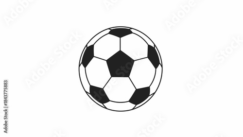A round leather soccer ball is a classic sports equipment object isolated on a white background for team game competition and leisure activity