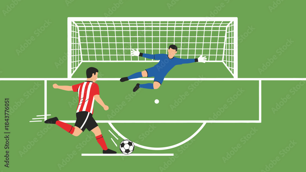 Fototapeta premium Soccer football team players in action on the field during a competitive match