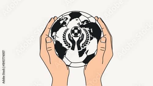 Human head silhouette with a glowing brain concept holding the blue planet Earth for global care and environmental protection