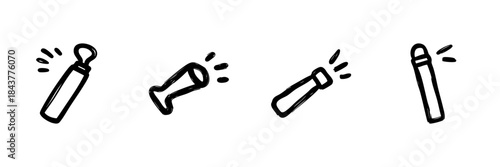 Corkscrew And Bottle Opener Line Icon Set In Doodle Style. Beverage Opening Tools And Wine Accessories Outline Sketch Collection. Hand Drawn Isolated Vector Illustration