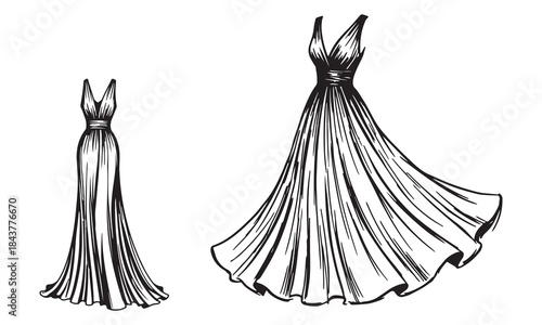 Elegant Women’s Dresses & Fashion Silhouettes: From Classic A-Line to Glamorous Gowns, Perfect for Weddings, Parties, and Everyday Wear – Shop Stylish Outfits with Hangers, Skirts, Blouses, and Formal