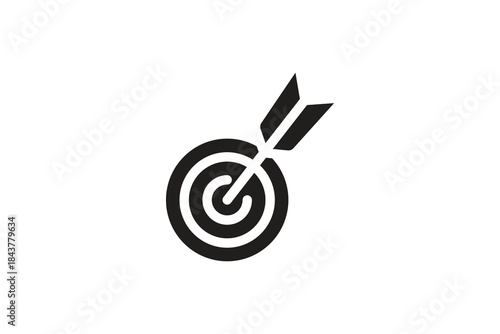 Achieving business objectives with precision: a perfect bullseye target icon