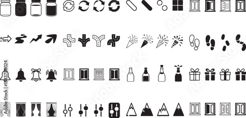 Abstract vector illustration of people silhouettes integrated with a font set of letters and icons to create a vision concept design using alphabet symbols and grunge text elements