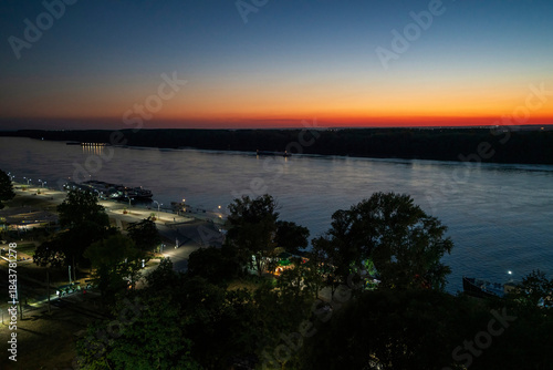 Blue Hour Lights Along the Danube in Ruse