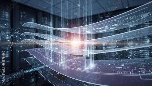 Visual depiction of devops managing seamless data transportation