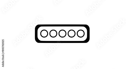 Makeup paints minimal outline black white icon 