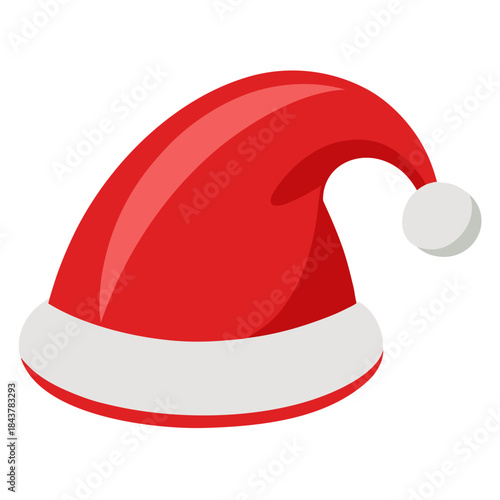 "Santa hat is on a white background. " give me SEO searchable title and 49 keywords with commas for adobe stock