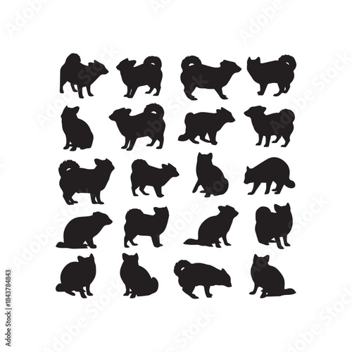 Eli Pika Silhouettes Collection,Eli Pika Silhouettes,Vector Pika Silhouettes,Wild Pika Animal Silhouettes,pika vector