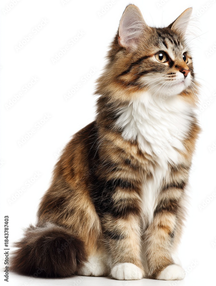 Fototapeta premium the cat on white background no logos no brands ar 34