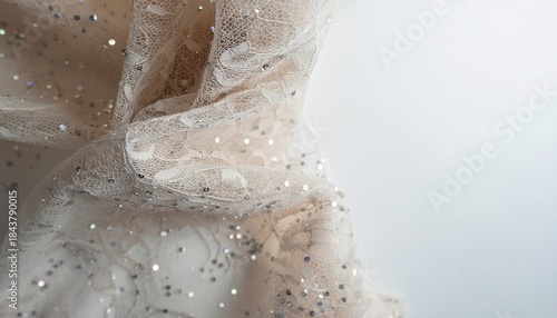 スパンコールがちりばめられた上品な布の背景
Elegant Fabric Background with Scattered Sequins
