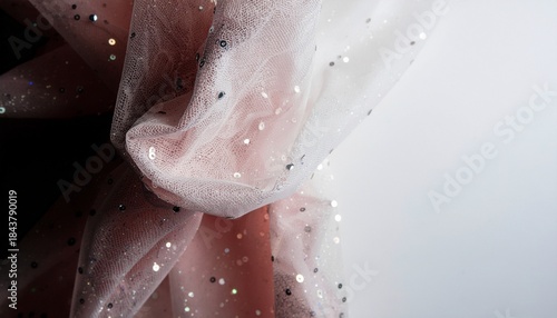 スパンコールがちりばめられた上品な布の背景
Elegant Fabric Background with Scattered Sequins
