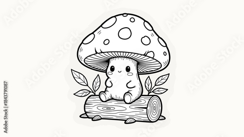 mushroom cartoon illustration